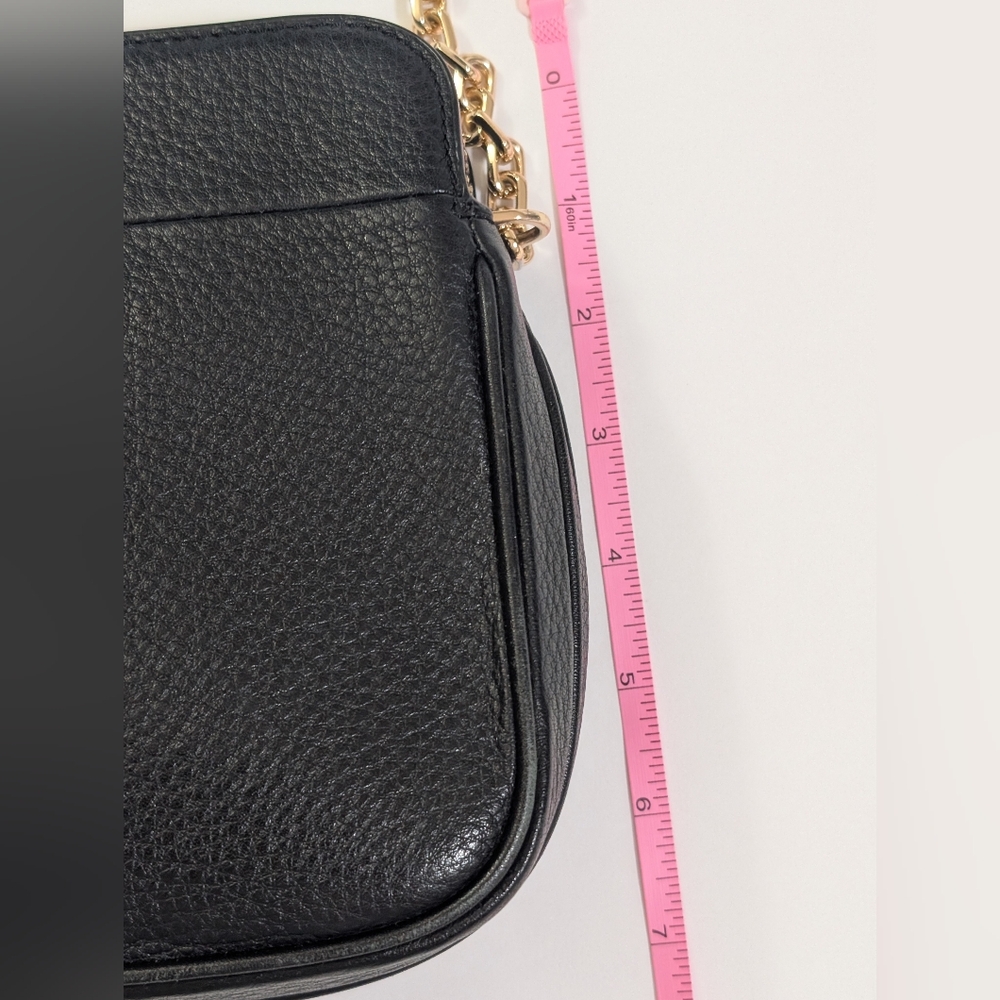 TORY BURCH - Ivy Crossbody, Black Pebbled Leather, Gold Chain, EUC. - Picture 14 of 14